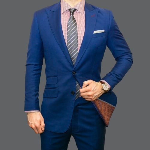 pánský oblek modrý