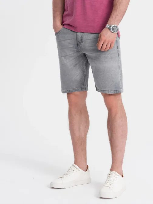 Základní šedé riflové kraťasy V2 SRDS-0145