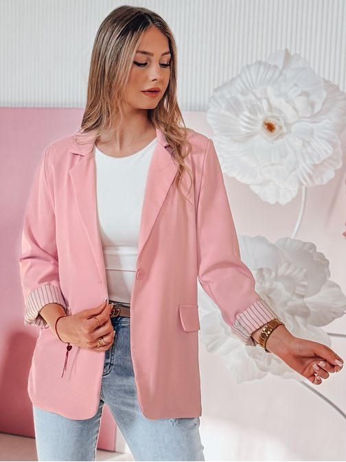 Růžové dámské oversize sako RESIDAL