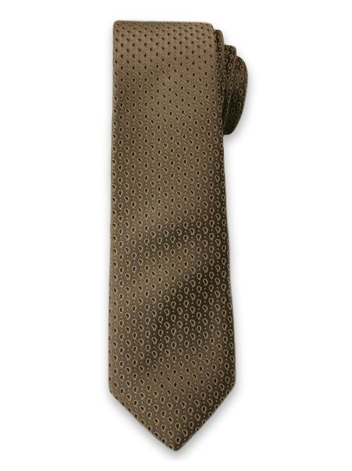 Hnědá pánská kravata se vzorem