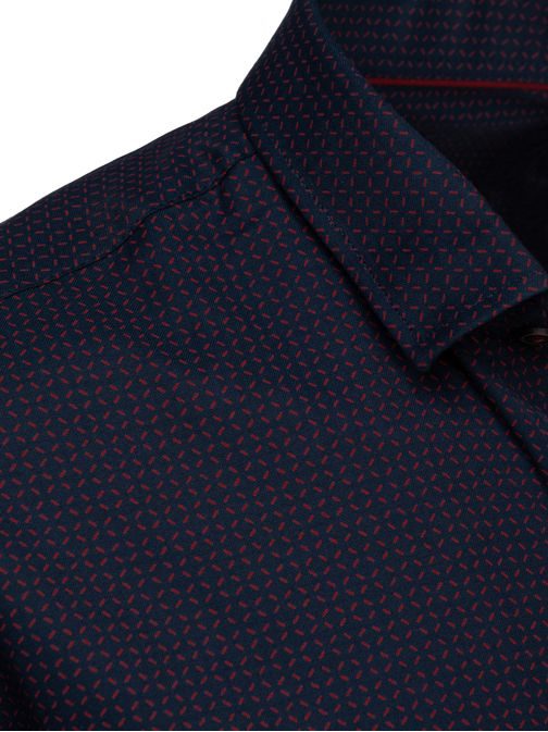 Elegantní pánská košile ve fialové barvě se vzorem