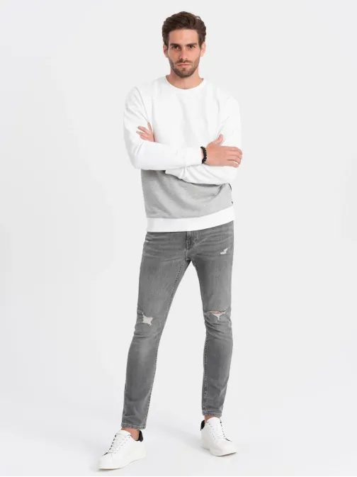 Pánská mikina v kontrastní barevné kombinaci V1 B1673