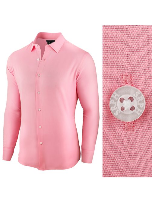Pánská business košile růžové barvy