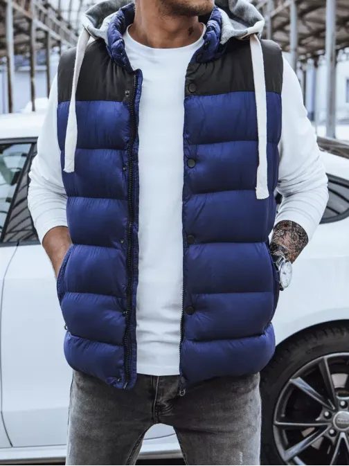 Trendy vesta s kapucí v granátové barvě