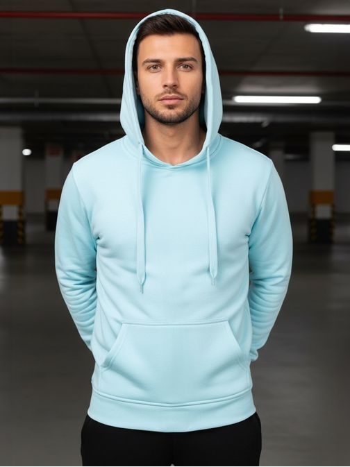 Pohodlná blankytně modro-černá tepláková souprava