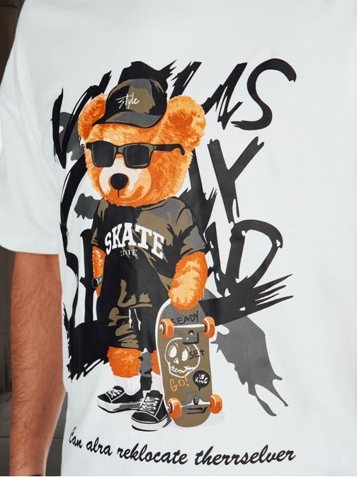 Bílé pánské tričko s originálním potiskem