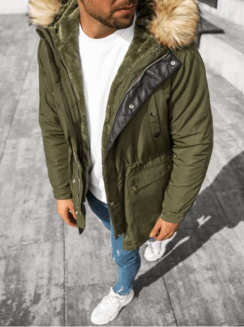 Trendy zelená zimní parka O/88655Z