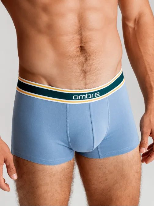 Modré stylové boxerky unbo-0110 (3ks)