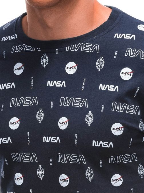 Originální granátové tričko s potiskem NASA S1916