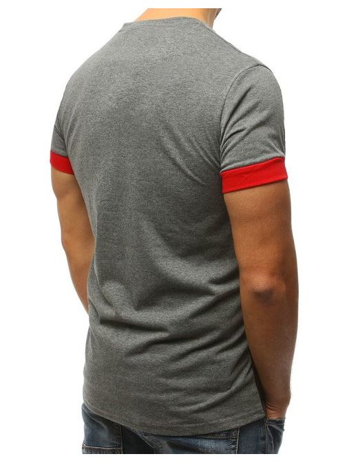 Originální šedo-červené tričko s potiskem
