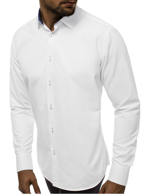 Moderní bílá pánská košile V/K140