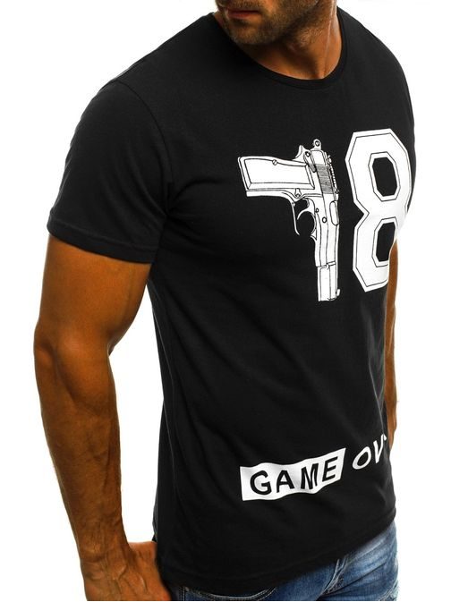 Pánské černé tričko "GAME OVER" O/1174