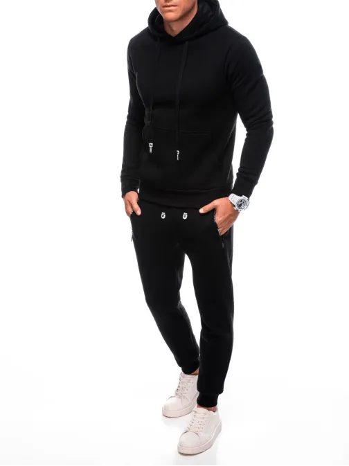 Trendy tepláková černá souprava (mikina+tepláky) Z88