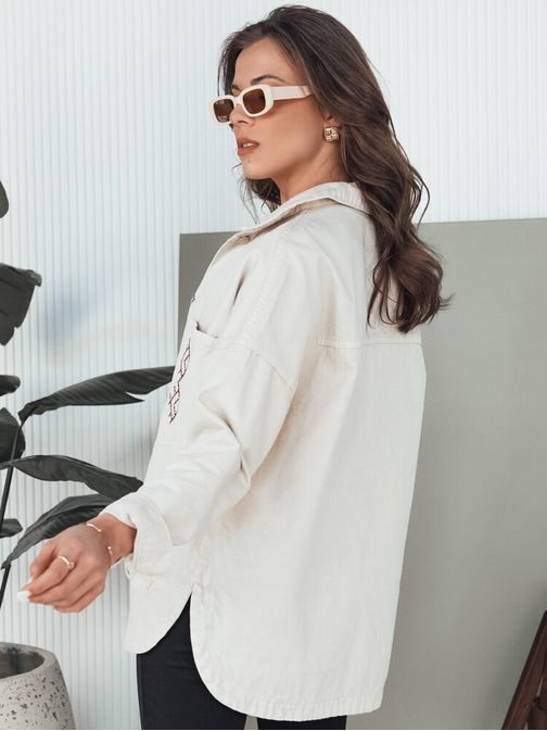 Poutavá dámská béžová riflová bunda Filomenas