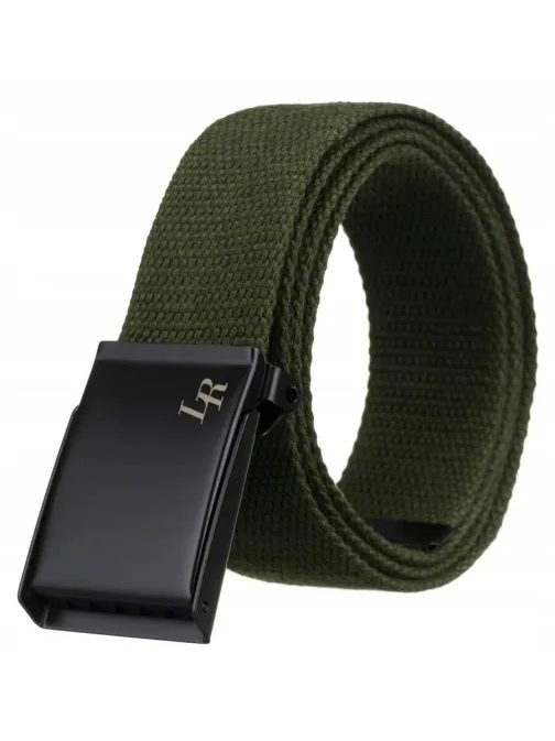 Khaki pánský látkový pásek