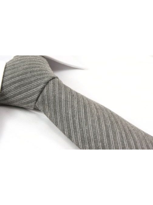 Šedá vzorovaná pánská kravata