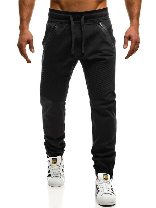 Černé chinos jogger kalhoty pánské A/0952