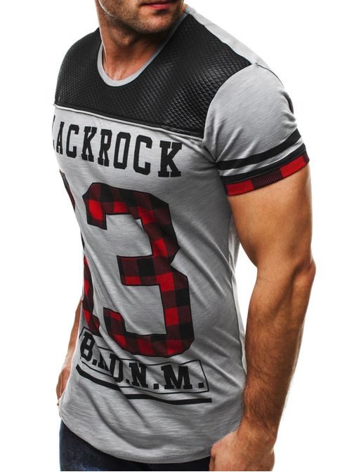 Šedé moderní pánské tričko BLACK ROCK 512062