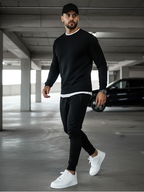 Černá originální pánská mikina