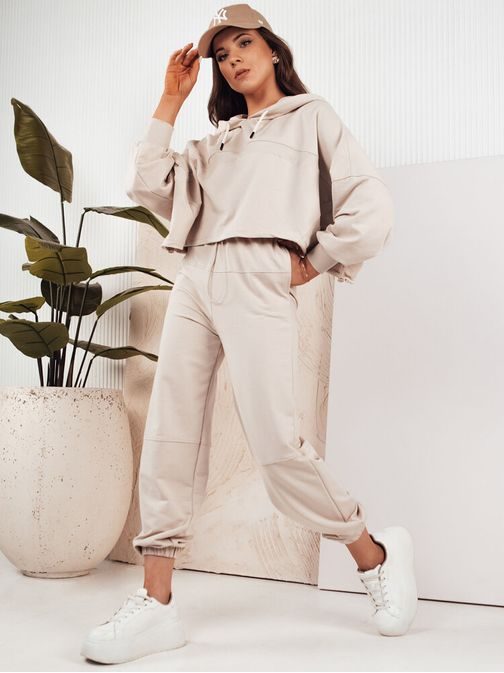 Sportovní dámská světle béžová tepláková souprava Bistan