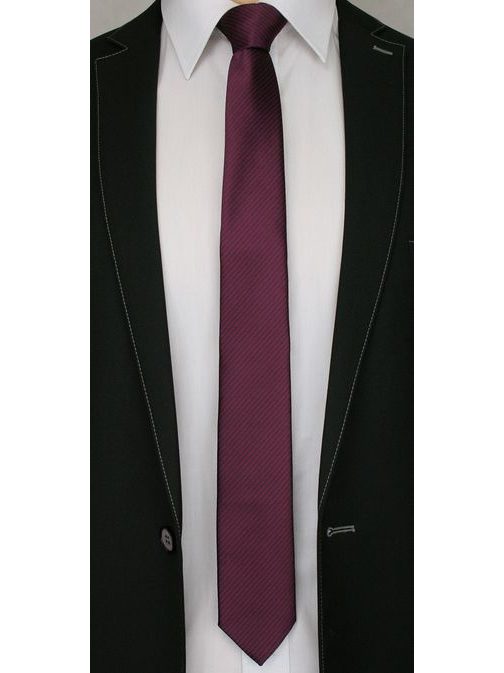 Bordó pruhovaná kravata