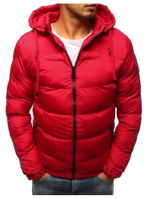 Červená atraktivní zimní bunda
