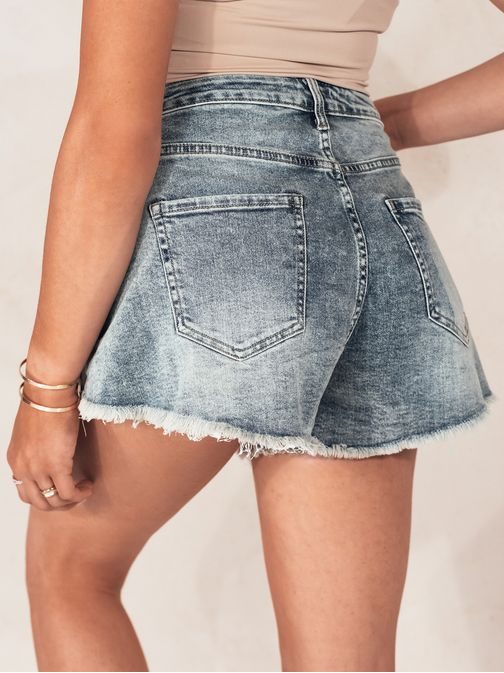 Trendy dámské modré riflové kraťasy Jeansglow