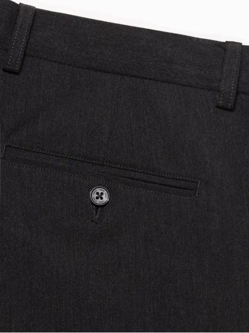 Elegantní grafitové chinos kalhoty klasického střihu V2 PACP-0191