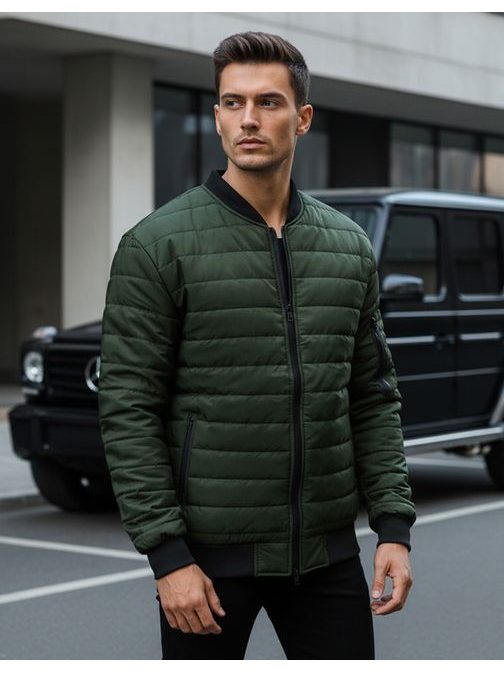 Stylová bomber bunda zelená