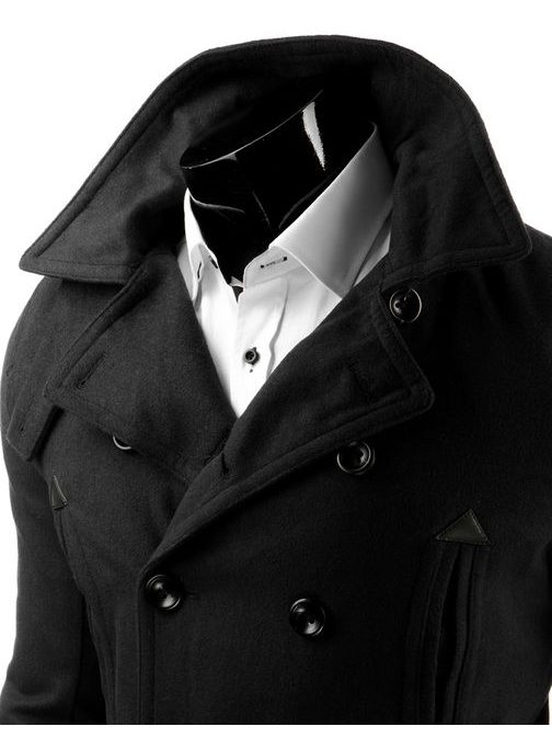 Černý elegantní pánský kabát