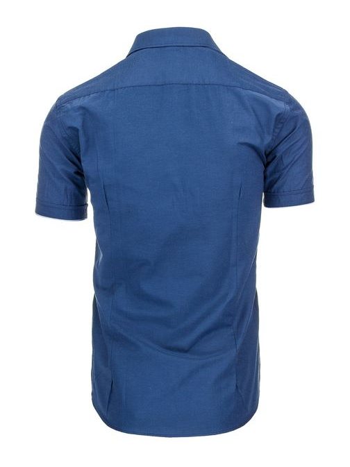 Jedinečná tmavě modrá košile s krátkým rukávem