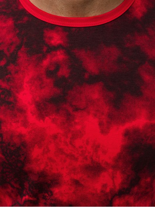 Módní červené pánské tričko JS/SS100787