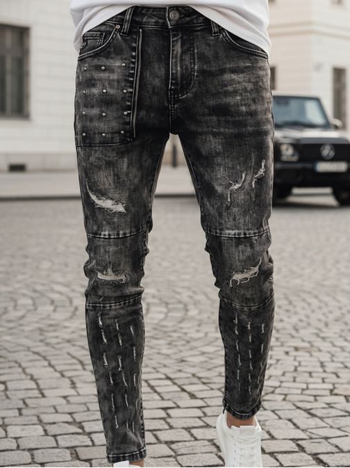 Trendy černé pánské džínové kalhoty