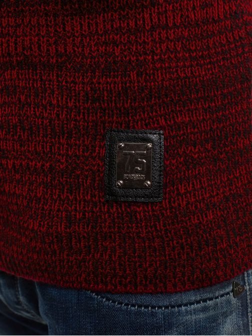 Červený moderní pánský svetr BLACK ROCK 18036