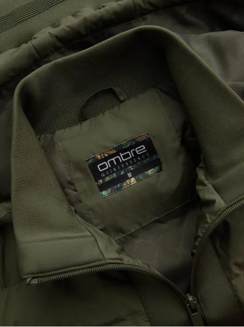 Olivová bomber trendy bunda V3 JALP-0140