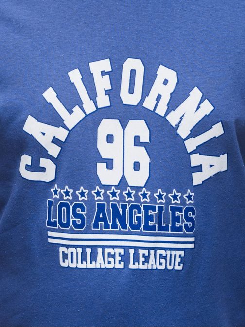 Moderní bavlněné modré plus size tričko California S1605