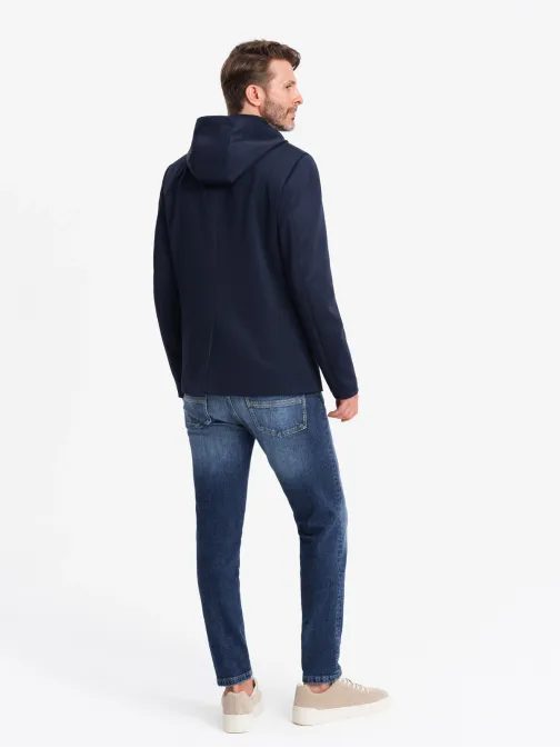 Elegantní tmavě modrá bunda V2 BLZB-0126