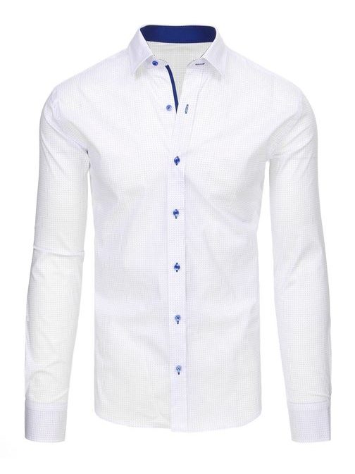 Bílá originální košile s jemným vzorem