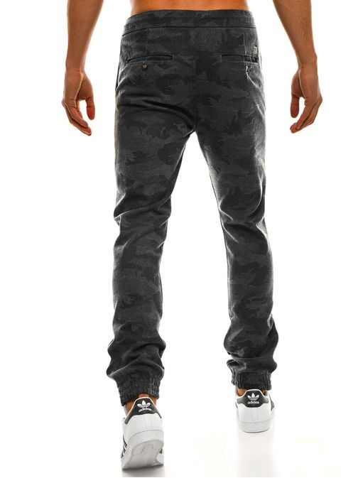 Stylové jogger kalhoty tmavě šedé XZX-STAR 8739