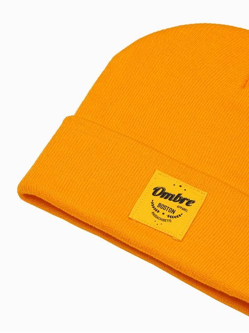 Žlutá stylová pánská čepice H103