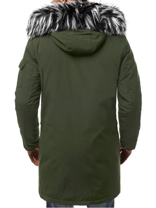 "MODERNÍ ZIMNÍ ""PARKA"" BUNDA ZELENÁ  JS/HS201809"