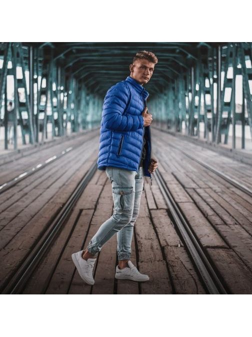 Světle modré stylové jogger kalhoty G/1064