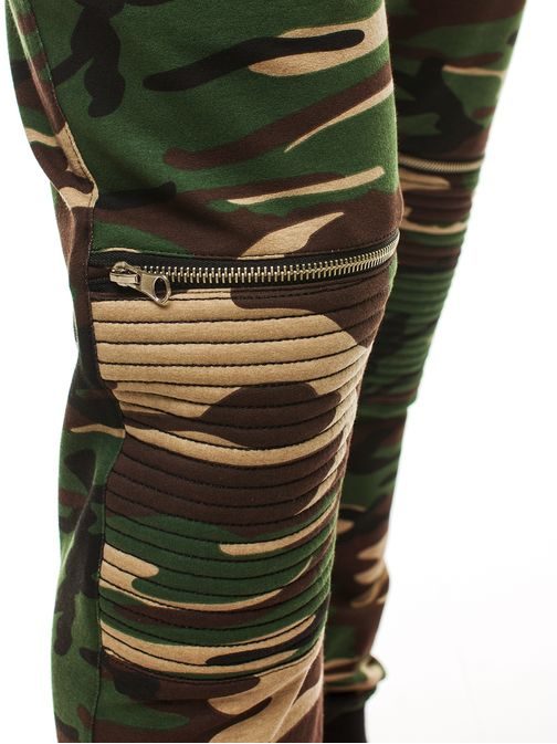 Zelené pánské velmi moderní kalhoty ATHLETIC 724