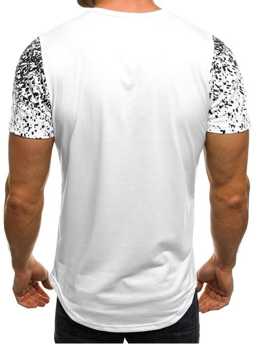 Stylové pánské bílé tričko s nápisem J.STYLE SS181