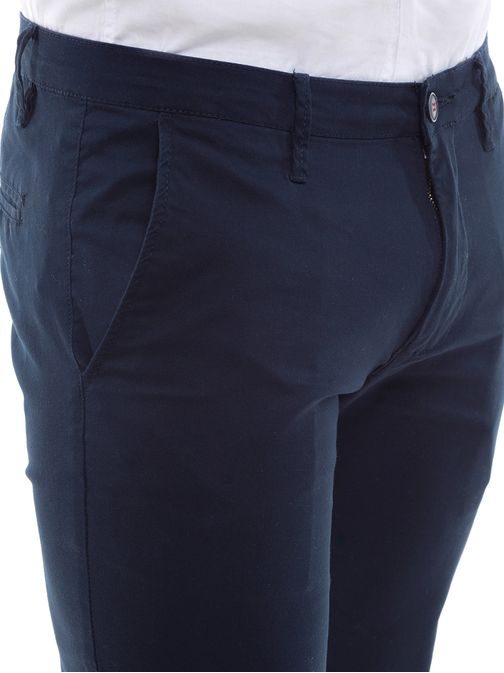 Tmavě modré pánské nohavice v elegantním style BRUNO LEONI 9845