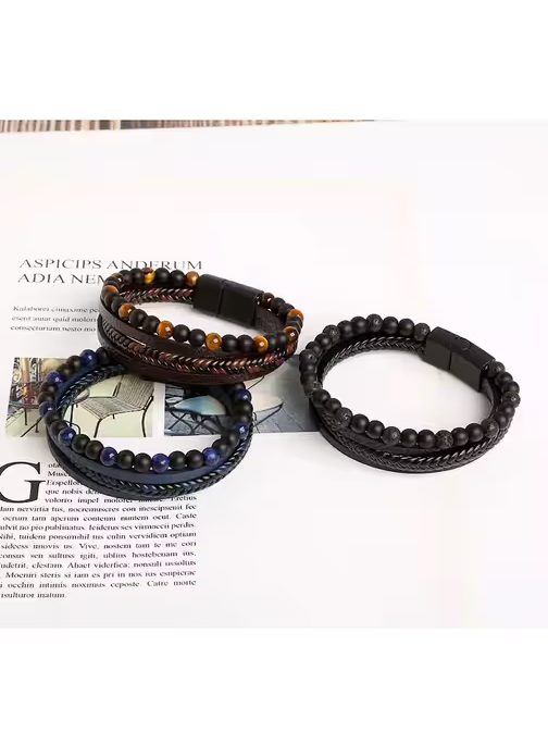 Originální hnědý pánský náramek