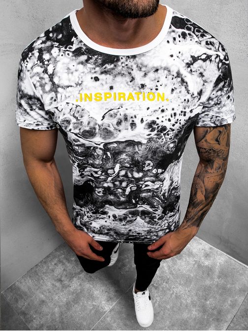 Zajímavé bílé tričko INSPIRATION JS/SS10928Z