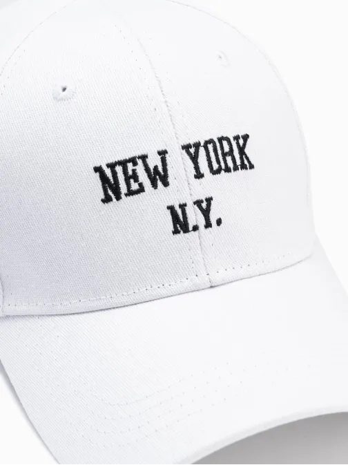 Trendy bílá kšiltovka New York H172