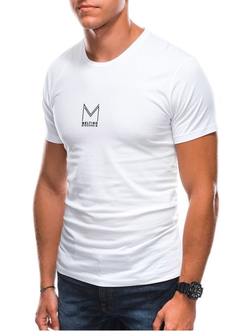 Bílé trendy tričko z bavlny S1724