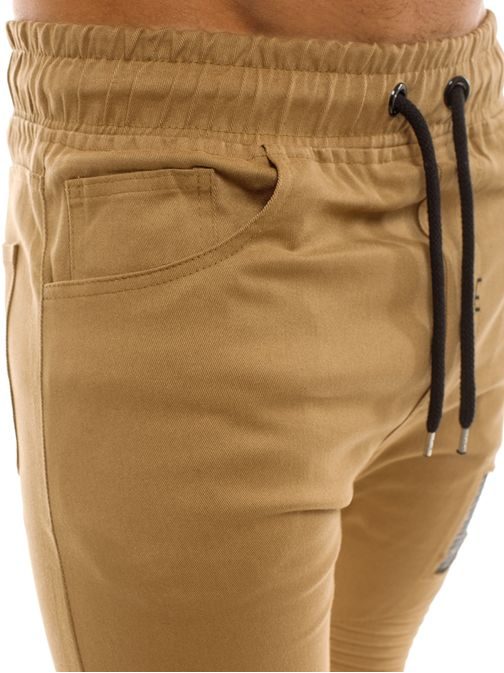 Moderní baggy kalhoty pánské béžové ATHLETIC 829